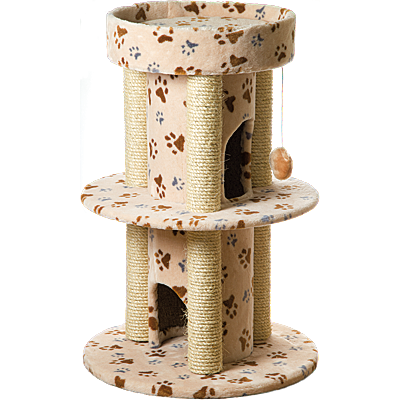 Дом д/кош., цв.мех, круглый с трубой ("Лукошко") Зооник (650х650х920)