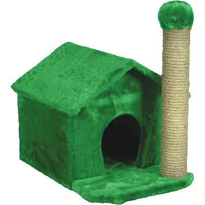Дом д/кош., одн.мех, с когтеточкой Зооник(360х520х500)