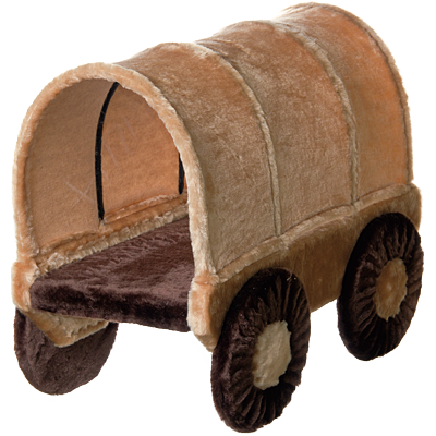 Дом д/кош. кибитка на колесах, мех (560х360х460)