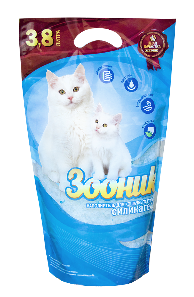 Наполнитель "Зооник", силикагель 3,8л (Китай)