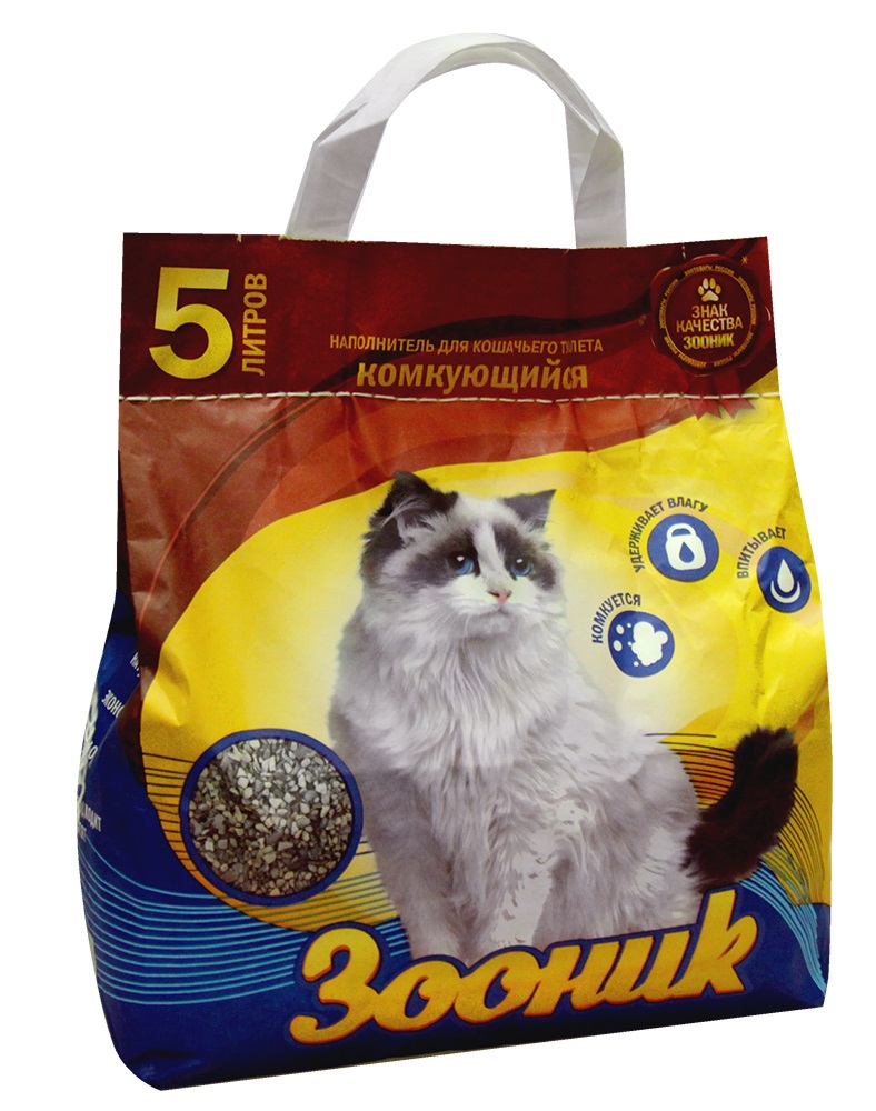 Наполнитель "Зооник", комкующийся 5л (Н)