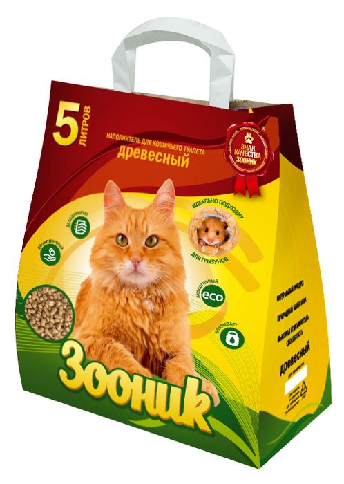 Наполнитель "Зооник", древесный 5 л. (Н)