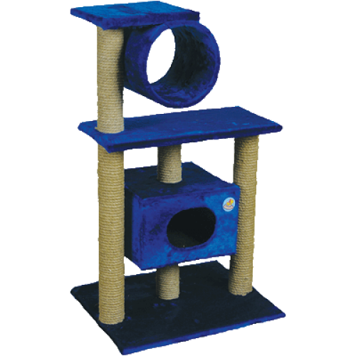 Комплекс д/кош., одн.мех, 2-х этаж. дом +труба Зооник (610х530х1050)