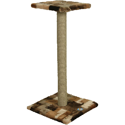 Когтеточка, сизаль, цв.мех, с полочкой большая Зооник (480х480х940)
